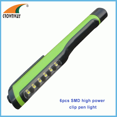 SMD high power 60Lumen pen light LED clip pocket light doctor lamp hand torch work light