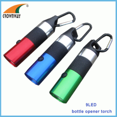 LED bottle opener torch 2*CR2032 battery lamp carabiner keychain light hand torch LED flashlight