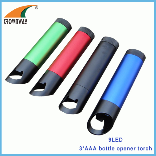 6LED bottle opener flashlight LED hand torch pocket lamp handy strap LED light camping lights 2*CR2032 batteries