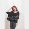 Apparel & Fashion Shirts & Blouses Black Seamless Bamboo Summer Breathable T-shirt Blouse Home Wear Girls