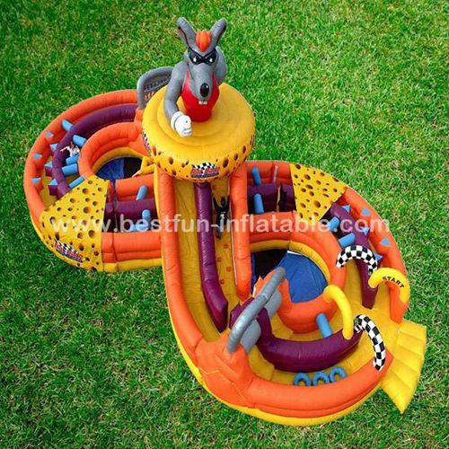 Camouflage Inflatable Rat Race Obstacle Course