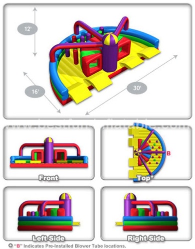 Extreme Inflatable Module Ultimate Challenge Obstacle Course