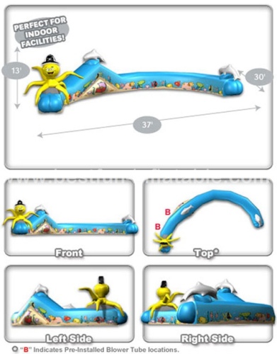 Inflatable under sea Crawl Play System