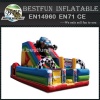 Racing cars style kids games inflatable bouncer with slide combos
