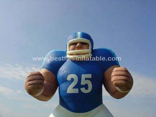 Rugby football player sports game inflatable obstacle course