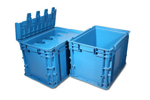 Plastic Stack Container used in warehouse