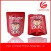 Ziplock Resealable Red Pet Food Packaging For Bird / Dog / Cat Food