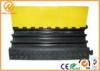 Heavy Duty Rubber Yellow Jacket Cable Covers 3 Channels 900 x 500 * 75 mm 17kg Weight