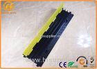Rubber Electrical Wire Floor 3 Channel Cable Protector Ramp Black Yellow 9kg Weight