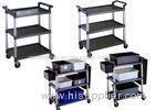 Foldable Restaurant Or Hotel Room Service Cart Stainless Steel With Plastic And Tote Box