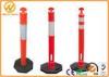 Flexible Reflective Traffic T - TOP Delineator Post for Road Safety Fluorescent Orange