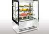 Dry Heating Food Display Showcase Square T5 Light Glass Food Warmer Display Case