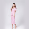 Apparel&Fashion Underwear&Nightwear Sleepwear&Pajama Women's Printing Pattern Pajama Short Sleeves Seamless Bamboo Fiber