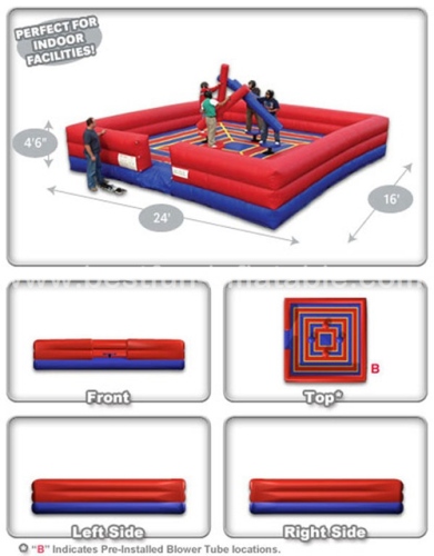 4 Man Joust Tug War inflatable interactive game