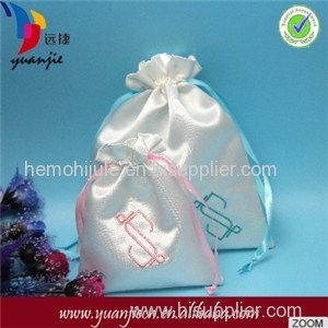 Satin Embroidery Pouch Product Product Product