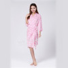 Apparel&Fashion Underwear&Nightwear Sleepwear Ladies Seamless Bamboo Fiber Long Sleeves Printing Pattern Nightwear Robe