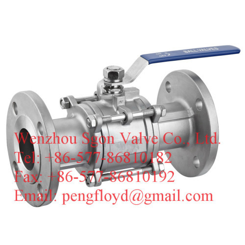 3pc flanged ball valve with Locking devices DIN3202-F1