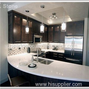 Crystal White Quartz Countertop Kitchen Top