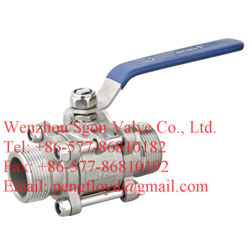 3pc male threaded ball valve