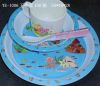 melamine dinnnerware for kids children divided plate with catoon custom disign