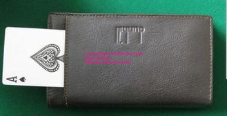 Black Leather Man Style Wallet Poker Cheat Device Poker Cheat Tools