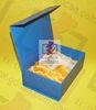 Blue Recycled Paper Food Packing Boxes with Ribbon For Chocolate