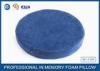 Round Navy Blue Home / Car Seat Memory Foam Cushion Pads With Removable Cover