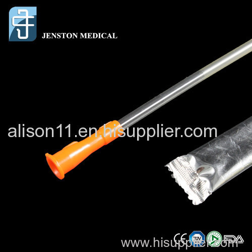 Hydrophilic coated Nelaton catheter