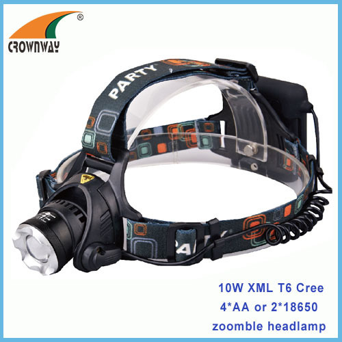 10W Cree XML T6 LED headlamp 4AA aluminum body headlight 800Lumen super bright fishing lamp camping lantern