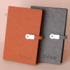 2016 A5 good quality PU leather day planner with USB driver