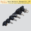 Plastic double guide rail clamps for round tube