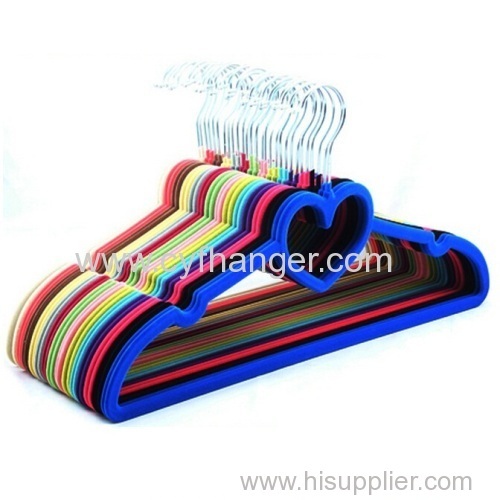 Factory direct sale velvet love hanger non-slip