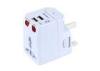 White Travel Power Supply Adaptor Plug CE RoHs Certification 75 X 52 X 40 mm