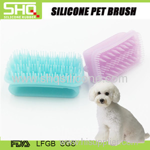 Popular unique soft grooming silicone rubber pet brush as seen on tv