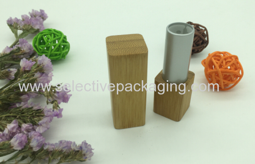 eco-friendly bamboo lip stick aluminum lip stick container