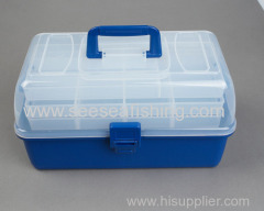 Top Quality 36*19*20cm Visible Fishing Lure Tackle Box Handle Plastic Fishing tackle Tool Case Equipment