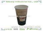 12oz 80mm Disposable Coffee Paper Cups With Food Grade Ink Printing