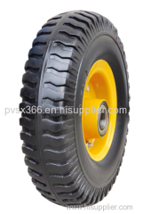 pu form wheel with steel rim