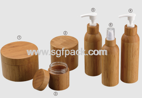 150ml bamboo plastic body lotion bottle
