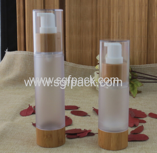 HOT SELL 20ML airless Natural bamboo pp lotion pump 20/30/50/80/100/120ML