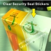Custom Clear Round Security Seal Label For Closing Boxes Non Removable Clear Round Security Label