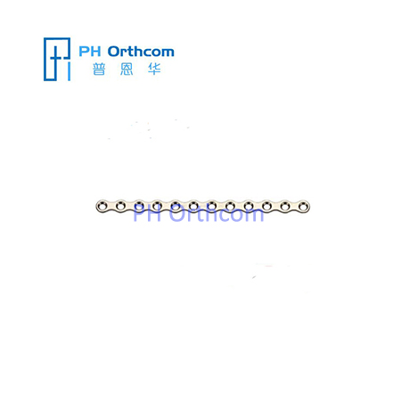 Titanium Mini Plate for Maxillofacial Surgery Plate thickness 1.0mm 12 holes without bridge