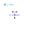 Titanium Mini T-shaped Plate for Maxillofacial Surgery thickness 1.0mm 4 holes with short bridge