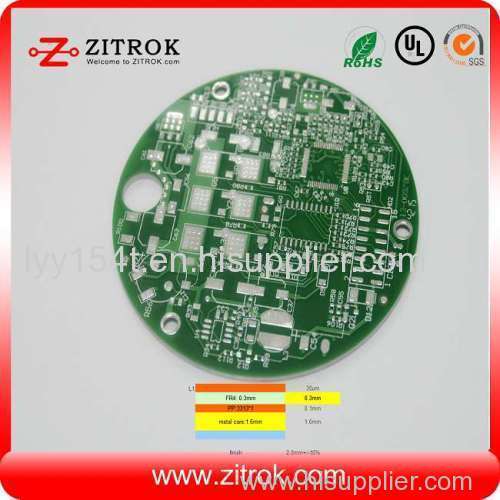 Single-sided FR4 and Aluminum pressed Countersink hole PCB board