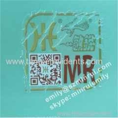 Custom Water Proof Transparent Destructible QR Code Stickers Printing Security Tamper Evident Permanent QR Stickers