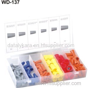 107PC WIRE CONNECTOR NUT SPRING LNSERT ASSORTMENT