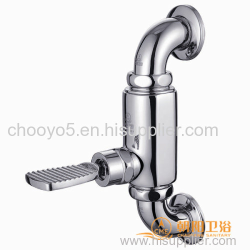 Floor Mounted Brass Toilet Step foot pedal flush valve factory