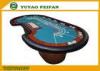 Collapsible Custom Built Poker Tables Wooden Leg Pu Edge Poker Tables