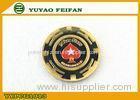 Red Heart Star Metal Poker Chips Engrave Custom Logo Casion Using