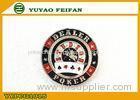 Sliver Back Side Dealer Poker Chips Beautiful Engrave Picture